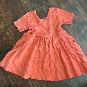 Orange ribbed dress